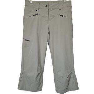 Salomon Womens Wayfarer Capri 6 Green‎ Nylon Outdoors Hiking Fishing Quick Dry